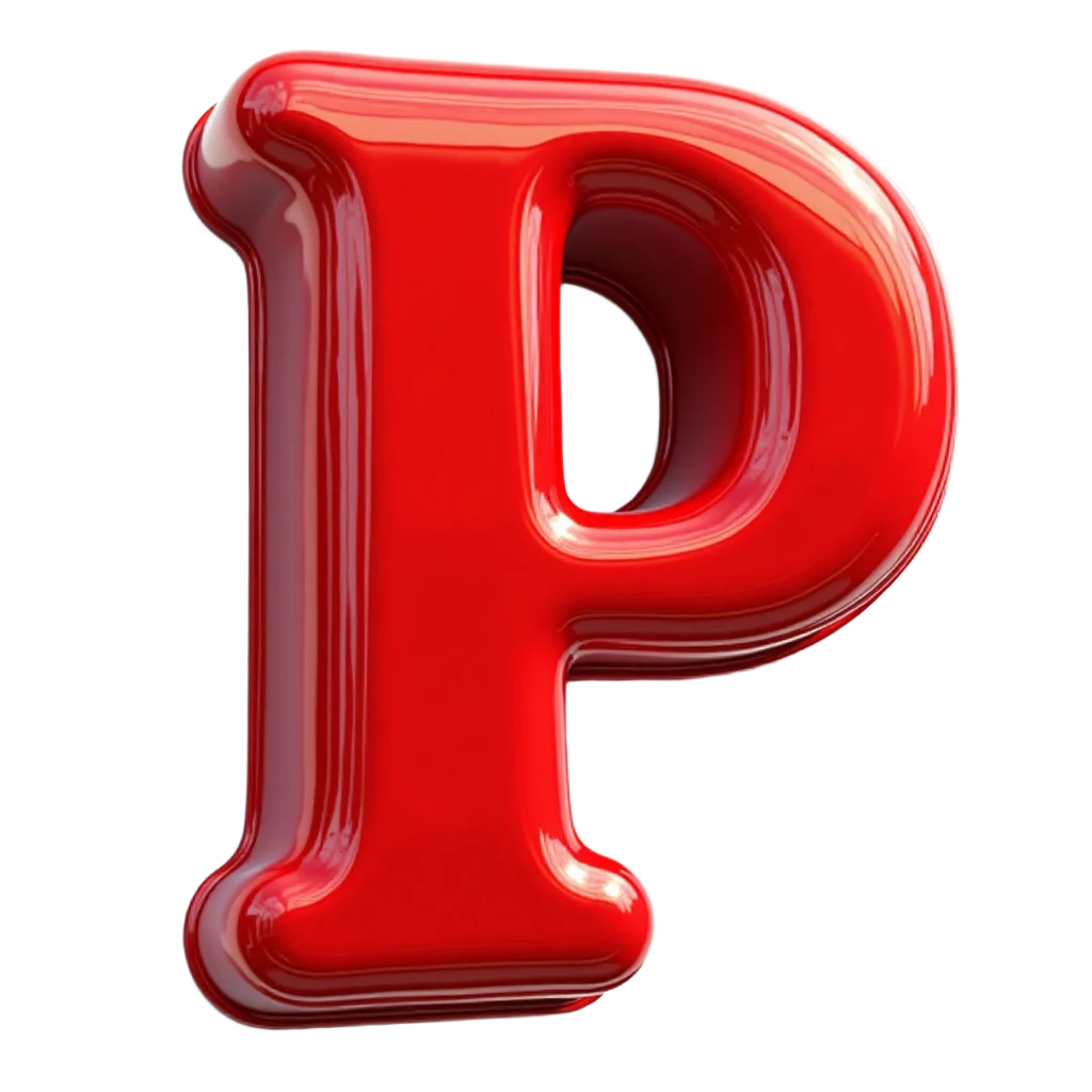 Red Balloon Letter P